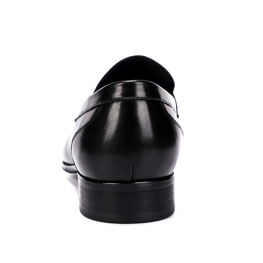 Loafers Casuales Negocios para Hombre Mocasines Formales en Cuero Zapatos Bajos con Cordones Pull On