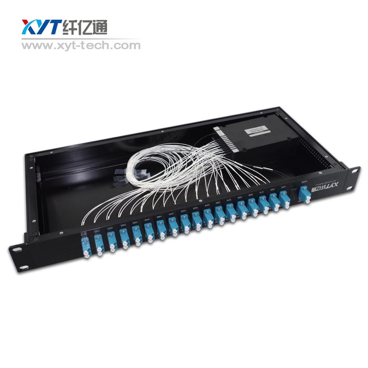 Telecommunications 1U RACK Dual Fiber 16 Channel Multiplexer (2 input 32 output) DWDM Mux Demux LC Connector