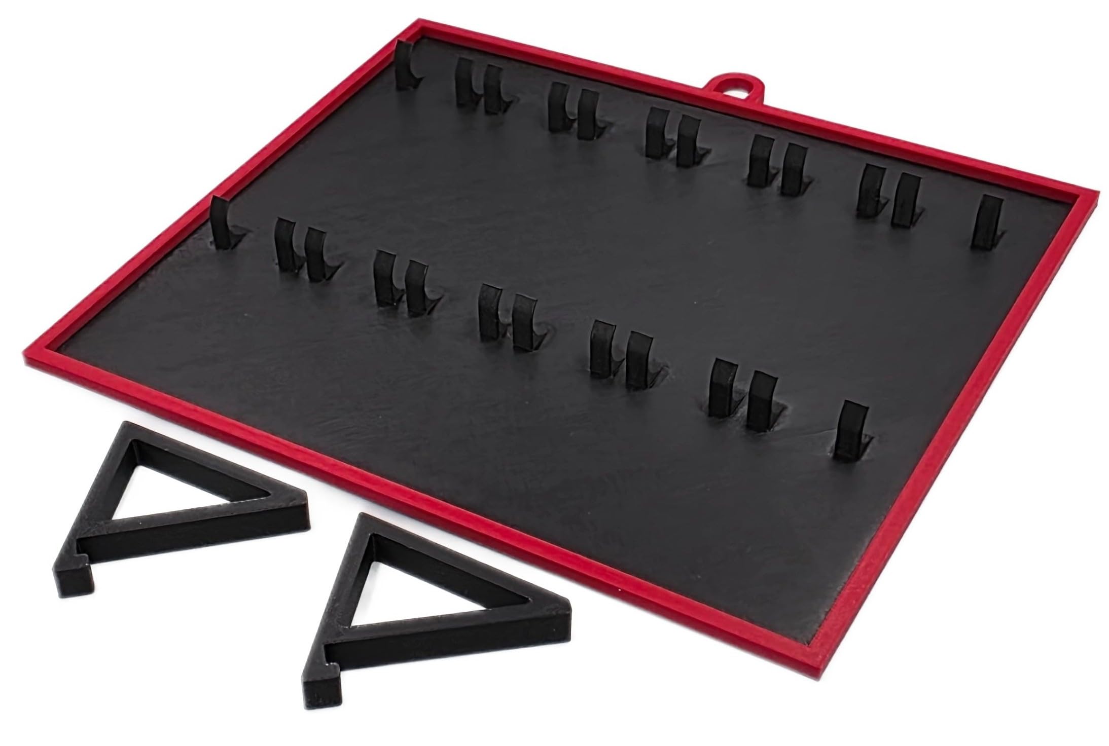 Display für LEGO 71049 F1 Minifiguren – Wandhalterung & Stand für 12 Boliden – 2in1 Display Rahmen für Wand & Regal – Motorsport Deko (Rot)