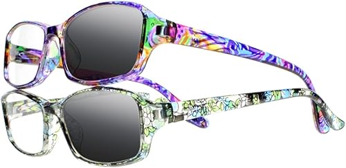 Miniatura 6 de Gafas de lectura fotocrómicas de transición cian arcoíris para mujer, lentes de sol