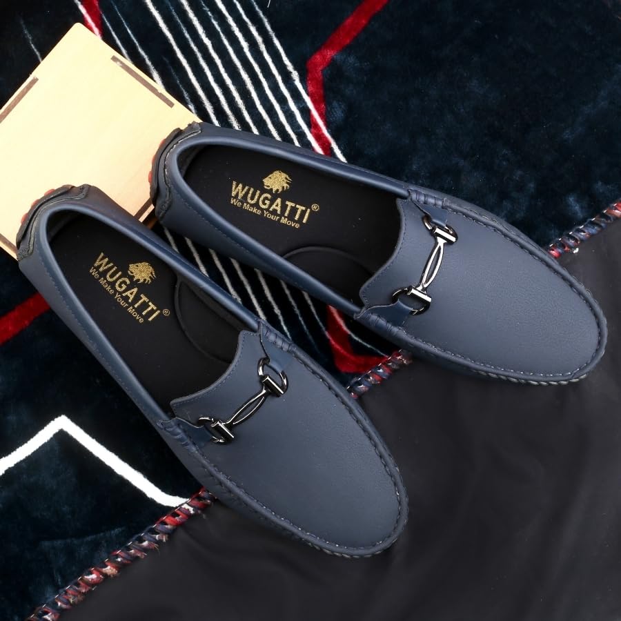 Image of WUGATTI Men's Suede Stylish, Comfortable & Casual Slip-On Loafers