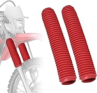 NACORE Ruby Red Universal Motorcycle Fork Boots - Adjustable Dust Covers for Dirt Pit Bikes CRF YZ KX RMZ (6.1-14.17")