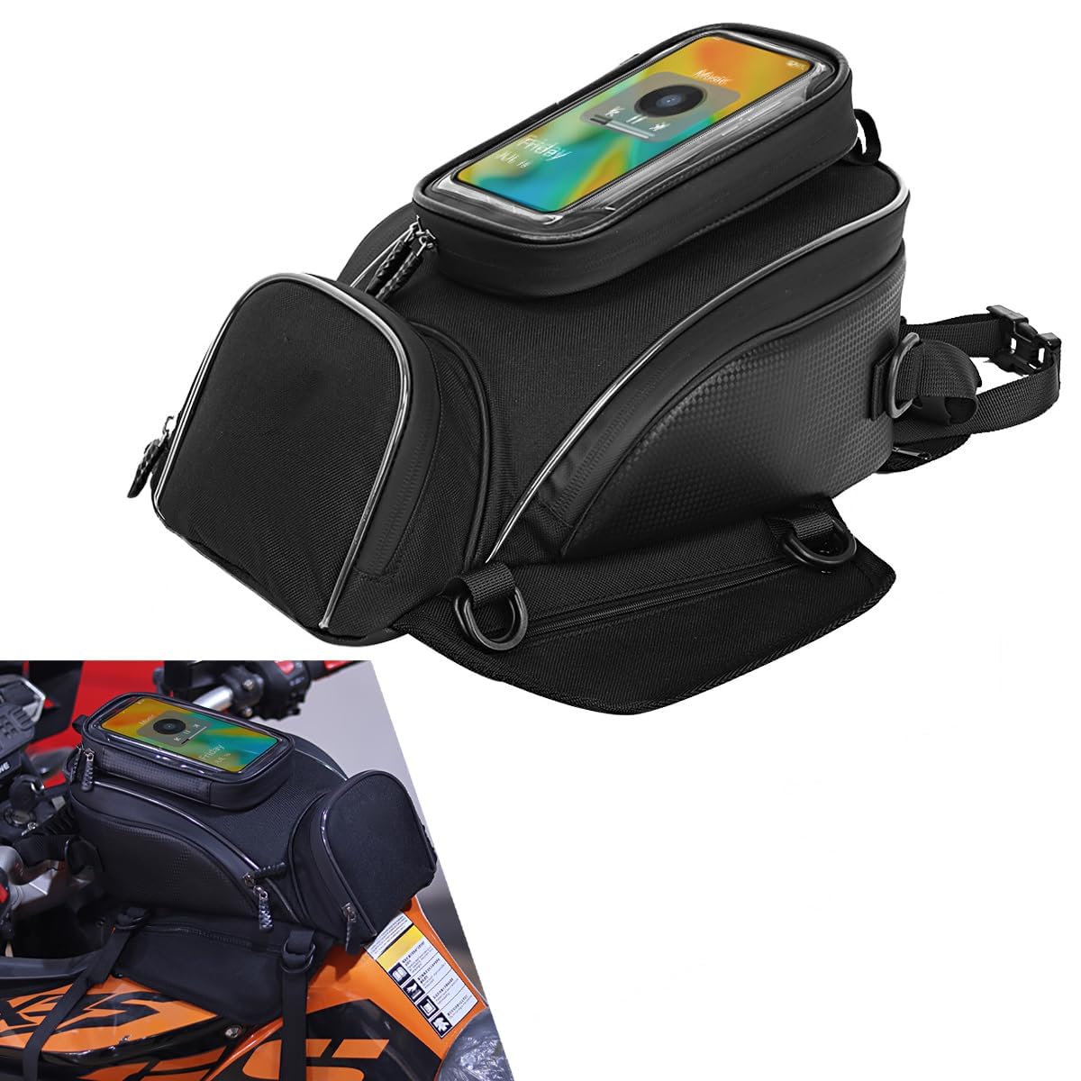 Borsa Serbatoio Moto per Moto Guzzi V85TT V 85, Impermeabile con Porta Cellulare Touch, Grande capacità e Borse Moto Multiuso per Viaggi e Pendolarismo