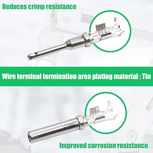 Miniatura 4 de Juego de 102 conectores Deutsch DT de 4 pines grises, 8 unidades, conectores de cable eléctrico impermeables con contactos estampados y enchufe de