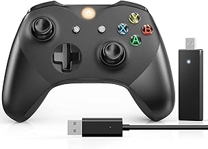 Controle sem fio para Xbox Series X/S, adequado para Xbox Series X/S/Xbox One/Xbox One S/One X/One Elite/Windows 7/8/10/, Usergaing Wireless PC Gamepad com adaptador sem fio de 2,4 GHz preto – sem entrada de áudio