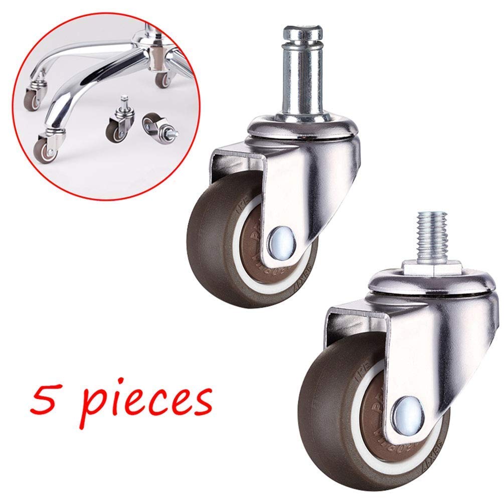 Roulette de chaise de bureau pivotante antidérapante à fixation circlip 40mm
