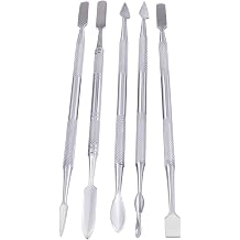 ZZHXSM 5PCS Miniature Sculpting Tool Set Stainless Steel Double Ended Scraper for Embossing Modelling Tabletop Gaming Miniatures Precision Carving Tools for Clay Soft Wax Soap and Cork