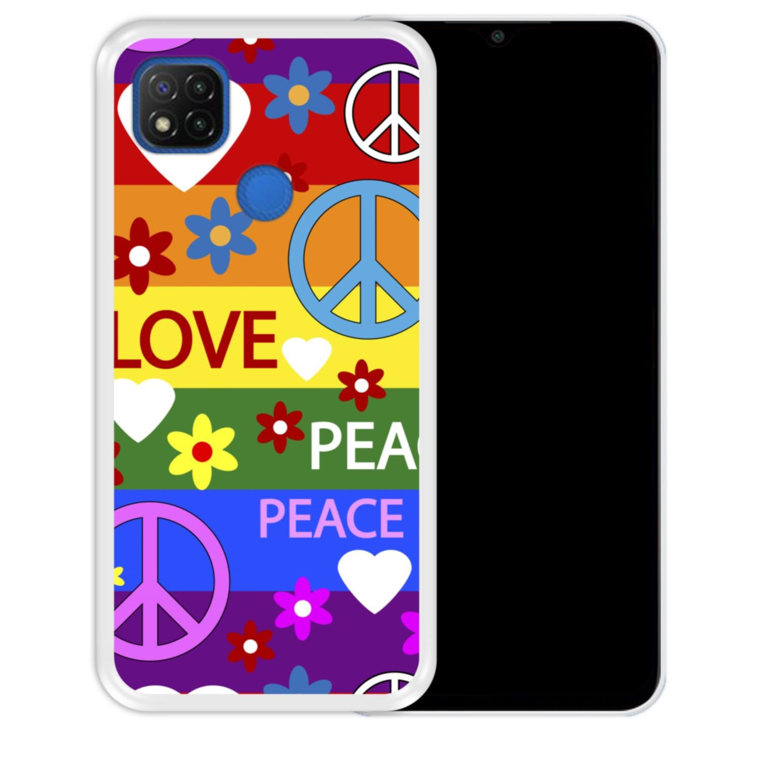 Custodia Morbida In Silicone TPU Per Xiaomi Redmi 9C – Fiori Trasparenti, Disegno Unico, Protettiva Antiurto (A07) - 3
