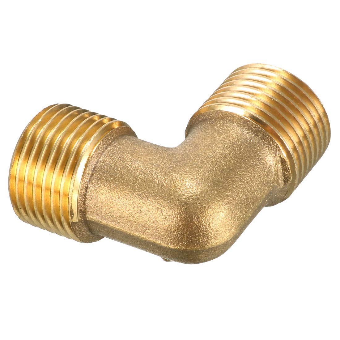 1 Pack 90 Degree Elbow, 3/8 Inch Male X 3/8 Inch Male Brass Right Angle Pipe Fitting Connector For Fluid Gas Fuel Oil Pipe 31x31mm - View #2