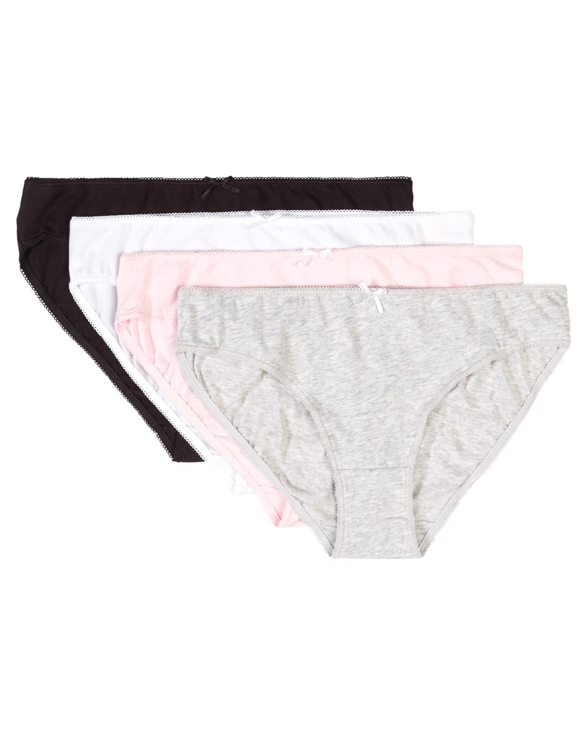 Slenderella Women's Assorted Slenders 4 Pack Cotton Mini Brief Bf83 Small