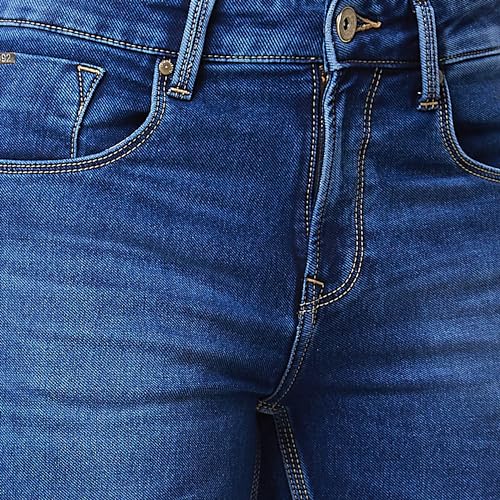 Image of Spykar Men's Skinny Fit Low-Rise Casual Jeans
