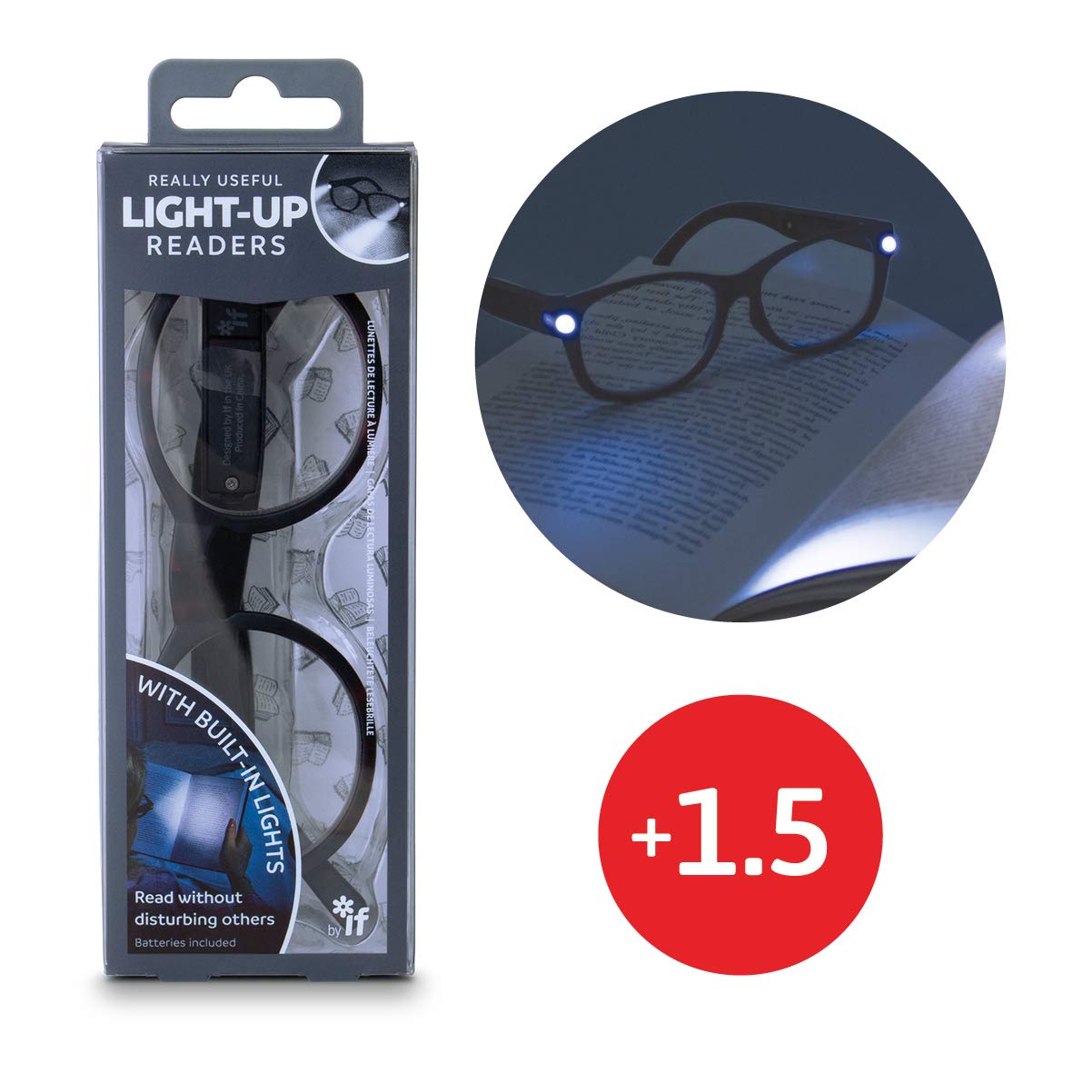 Really Useful Light-Up Readers +1.5 Tortoiseshell [with Battery]