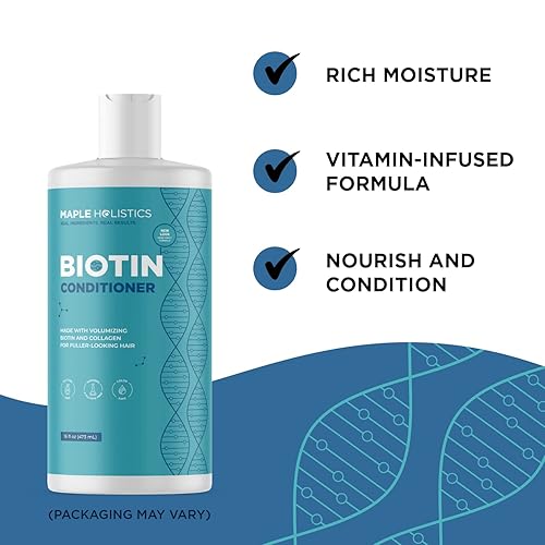 Miniatura 7 de Champú y acondicionador de biotina extra fuerte - Juego de champú y acondicionador voluminizador para cabello seco dañado - Acondicionador