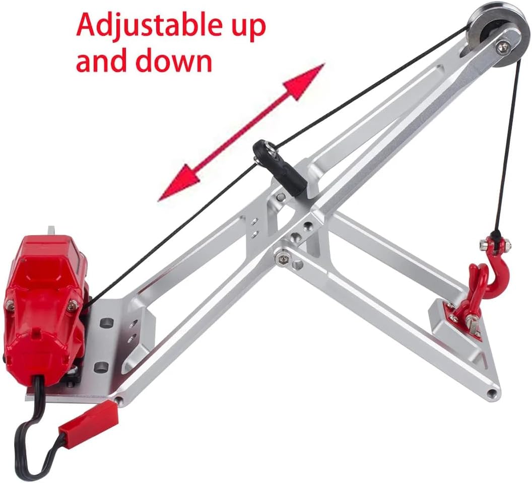 AMK 1/10 RC Crawler Tow Truck Accessory Kit, Truck Tow Truck Crane Arm Wrecker Servo Winch Kit, for 1/10 RC Crawler SCX10 TRX4 Capra LCG Chassis Upgrades Parts