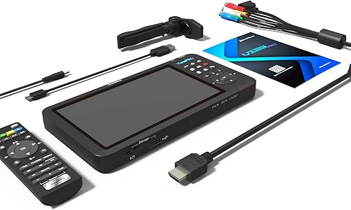 Miniatura 4 de ViewPro, grabadora de video HDMI portátil de 1080p@60fps y reproducción con entradas LCD de 7", AV/VGA/YPbPR. Programación de grabación. No se