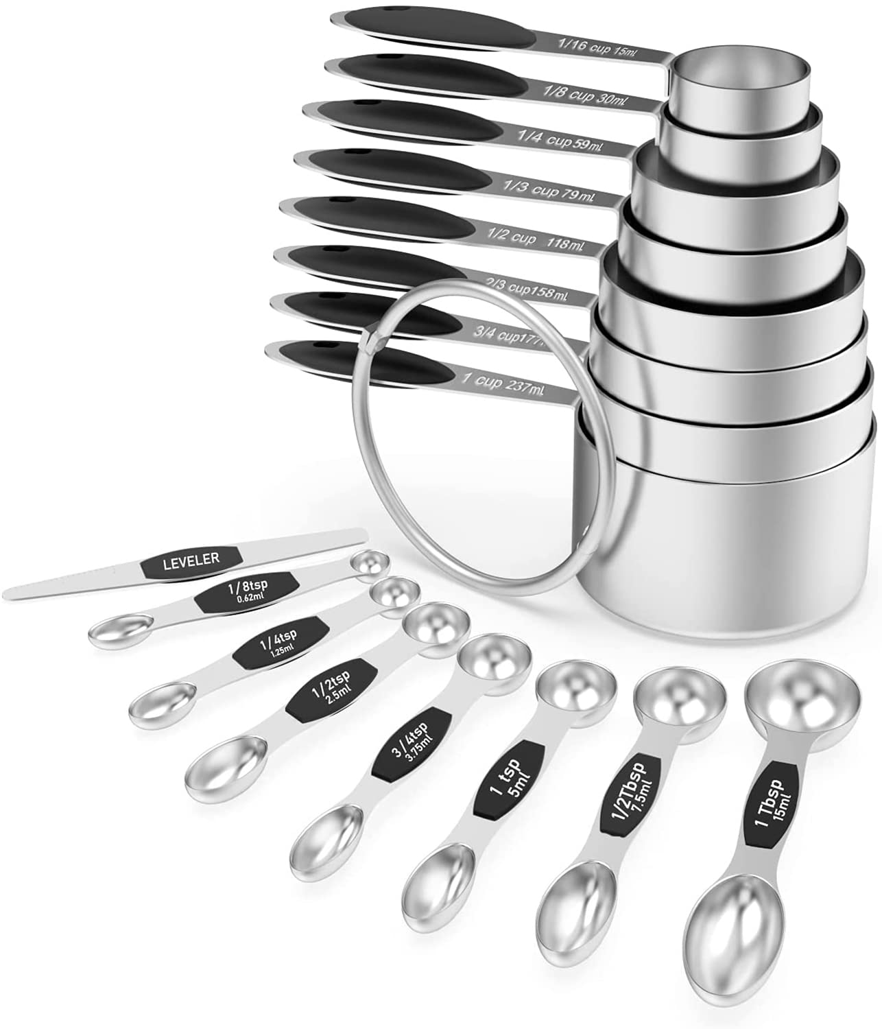 Buy Wildone 16Pc Stainless Steel Measuring Cups Set, 8 Measuring Cups