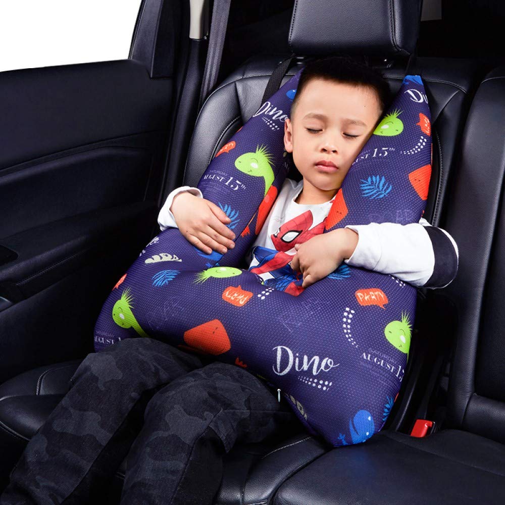 Kids Car Pillow With Head And Neck Support Adjustable Seatbelt