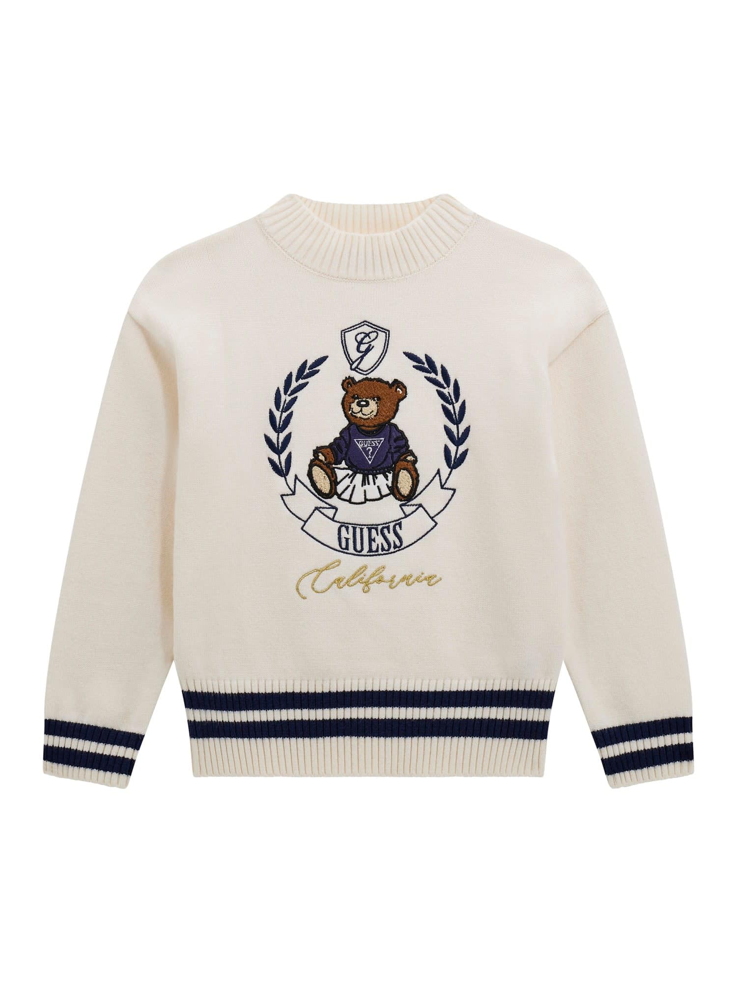 Pull Guess Bébé Fille à Manches Longues en Maille Rose - 4