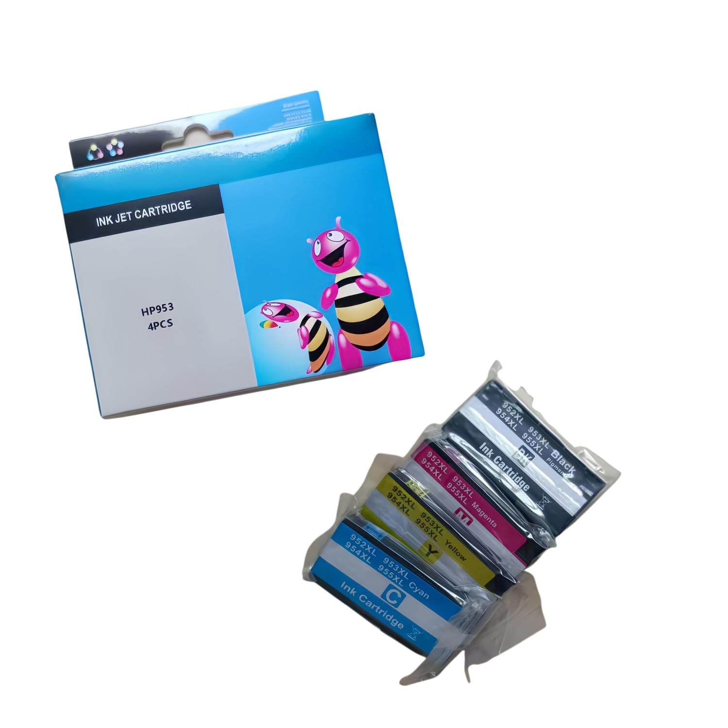 Compatible Ink Cartridge Replacement for HP 953XL 953 XL, Suitable for HP Officejet Pro 7720, 7730, 7740, 8718, 8 8720, Printer 4 packs