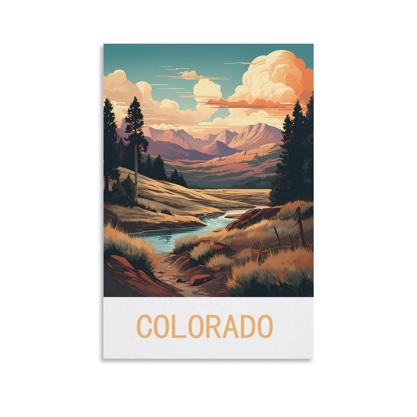 Vintage Metal Tin Signs Colorado Metal Wall Art Bar Sign for Kitchen Pubs Coffee Metal Wall Decoration 20x30cm