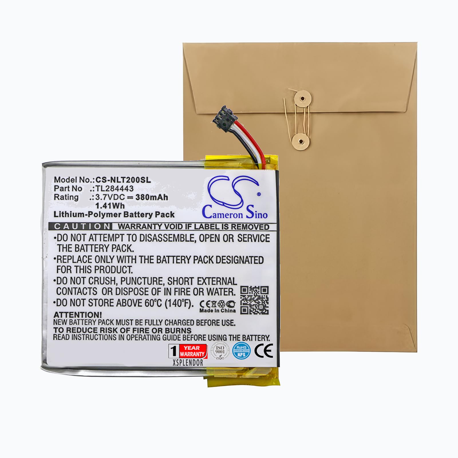 Amazon.com: XSPLENDOR 3.7V Replacement Battery for Nest Learning Thermostat  2nd Generation, Learning Thermostat 3rd Generation, T3007ES, T3008US PN  TL284443, GB-S10-28 380mAh : Tools & Home Improvement