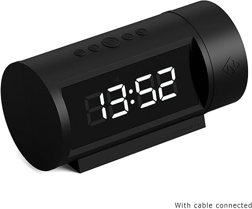 Miniatura 3 de NEWGATE Reloj despertador Pil  Reloj LED digital retro  Negro  Ideal para mesita de noche, escritorio o estante  Accesorio retro para dormitorio y