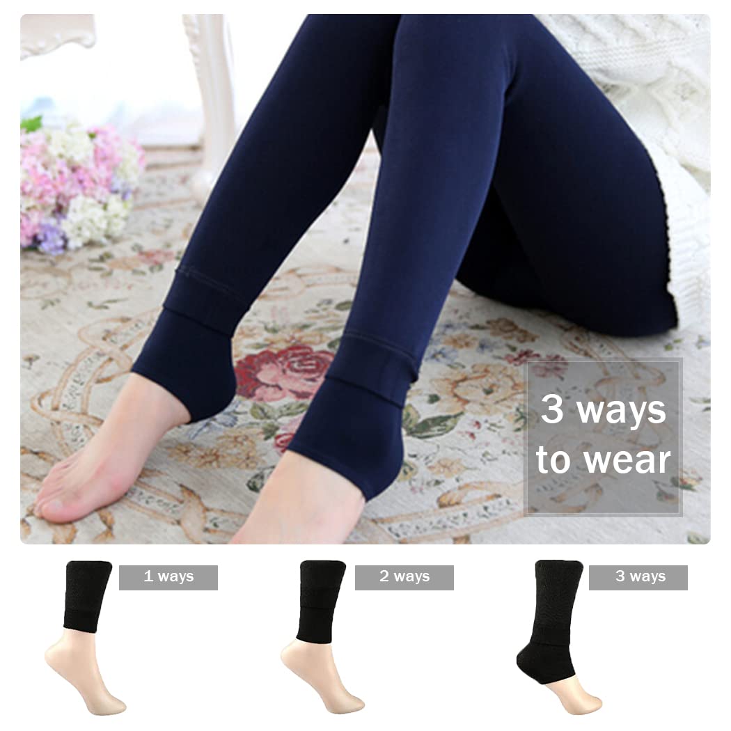 Rayson Leggings Donna Invernali Termici Leggings Elasticizzato Sport Casual Caldi Pantaloni Collant da Donna con Interno in Pile Leggings a Vita Alta Fodera in Caldo Velluto Lunghi