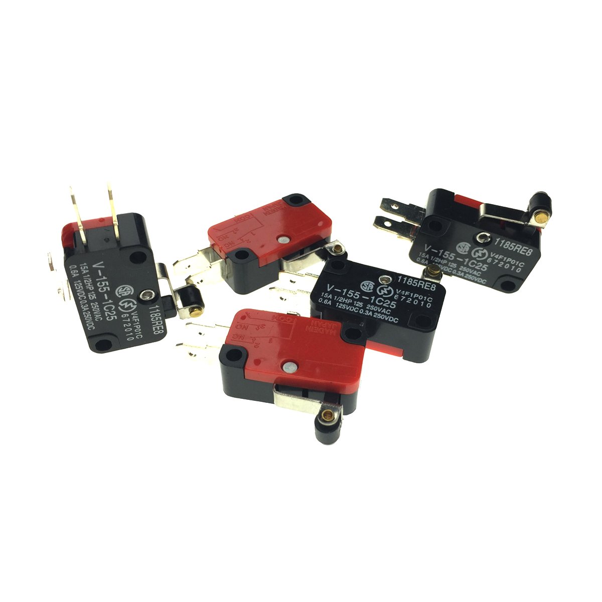 V-155-1C25 Micro Limit Switch Short Roller Lever Arm SPDT Snap