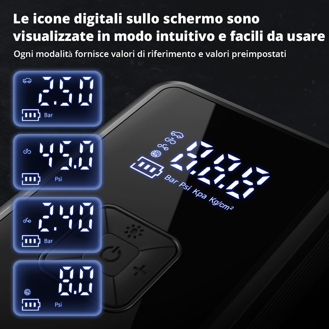Oasser Mini Compressore Aria Portatile Auto — immagine 5 di 11