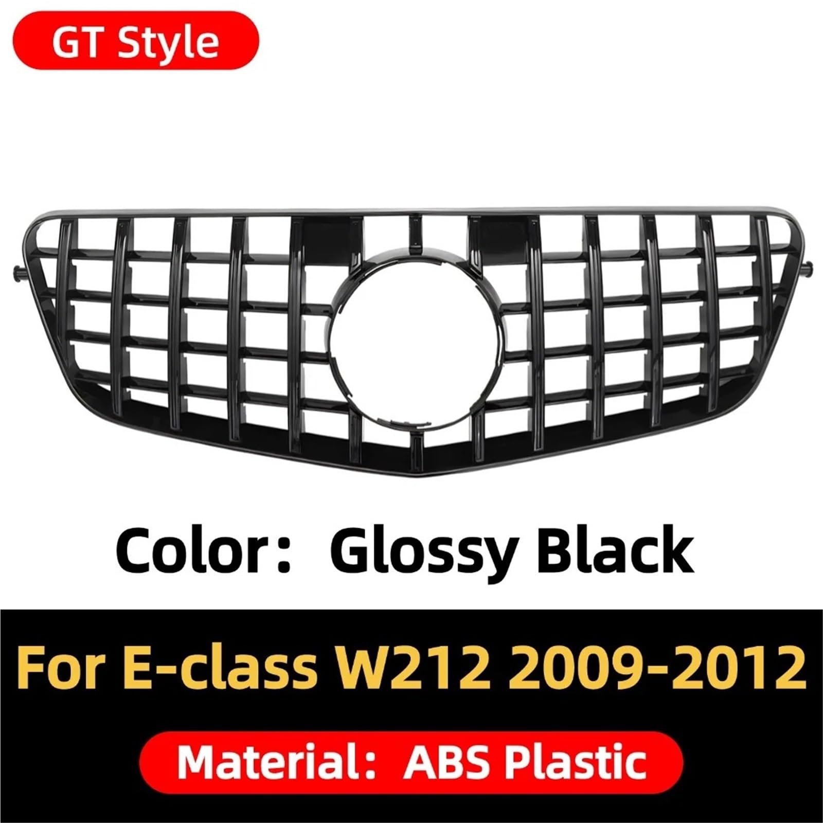 Przedni grill zderzak grill kratka akcesoria tuningowe pasuje do Mercedes Benz E Klasa W212 2009-2015 E260 E300 E350 E200 GT osłona chłodnicy(13-15 Diamond Silver)