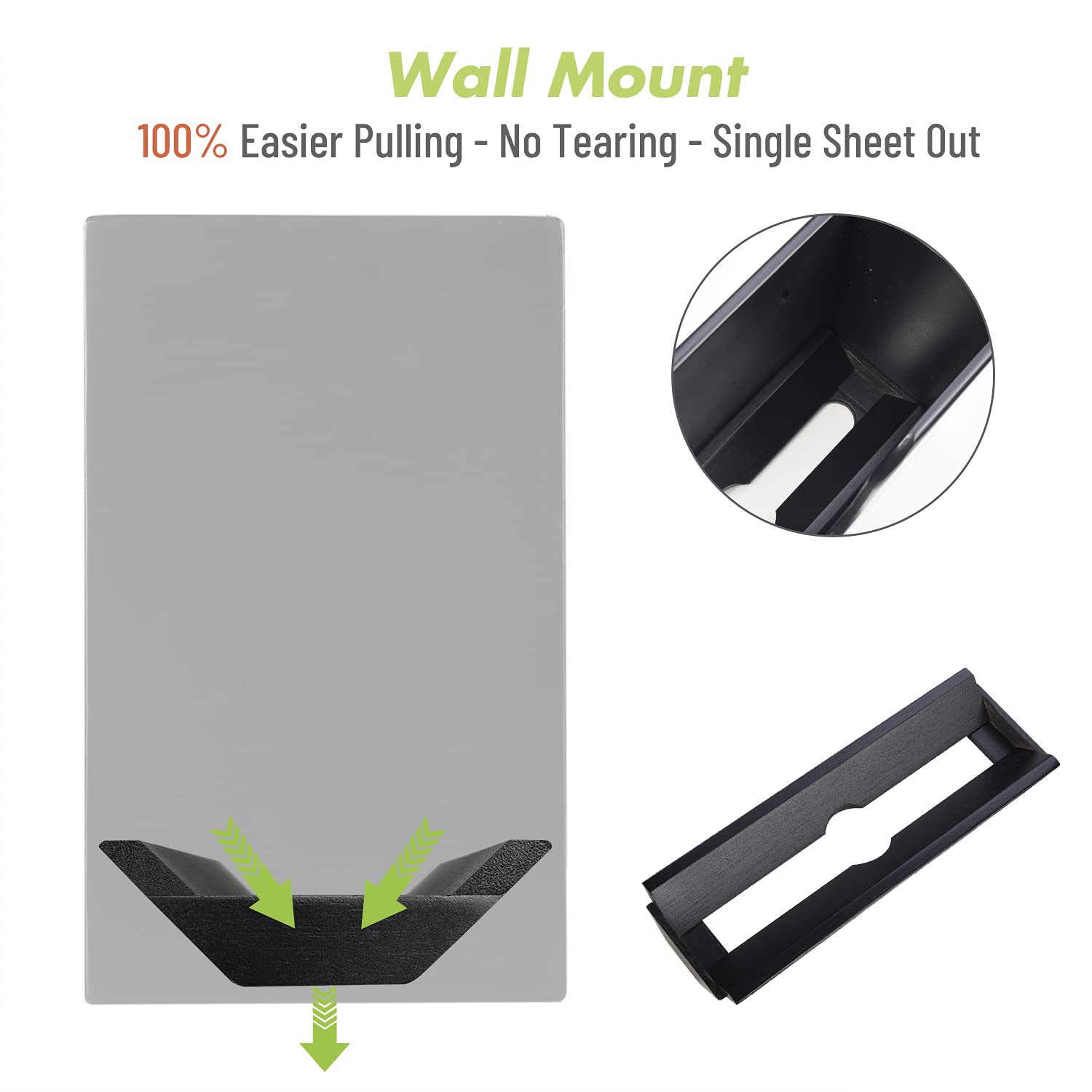 Dispensador de Toallas de Papel de bambú, Soporte para Toallas de Papel con Tapa para el hogar y el Comercio, Montaje en Pared o encimera para Toallas de Mano múltiples, Plegado C, Plegado