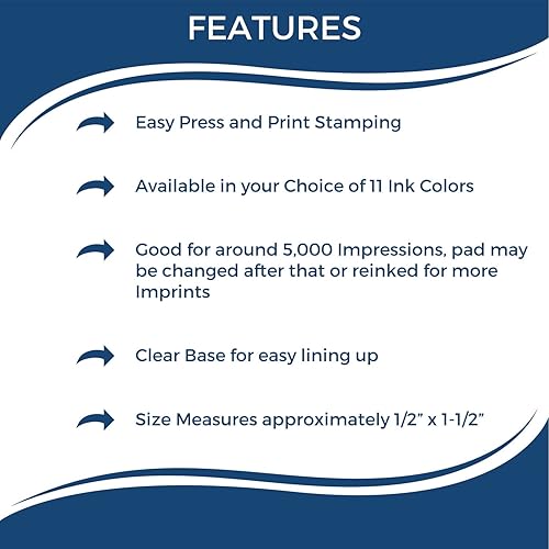 Miniatura 5 de Firma y devuelve con sello de bolígrafo, suministros escolares para profesores, impresiones de hasta 5 K, disponible en 11 colores de tinta, fácil