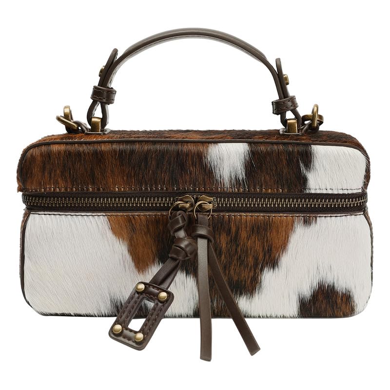 Women Crossbody Bag Shoulder Purse Adjustable Detachable Strap Genuine Cowhide Leather Textured Pattern for Daily Use