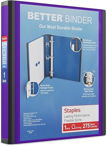 Miniatura 1 de STAPLES Carpetas 190665, color morado