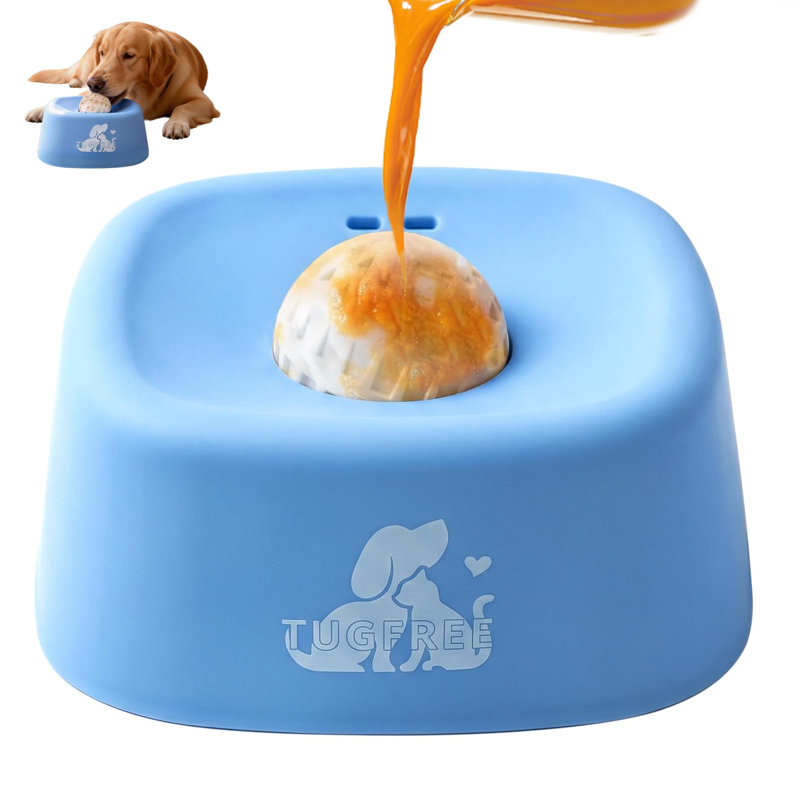 Amazon.com: TUGFREE Slow Feeder Dog Bowls, Lick Sphere Puzzle