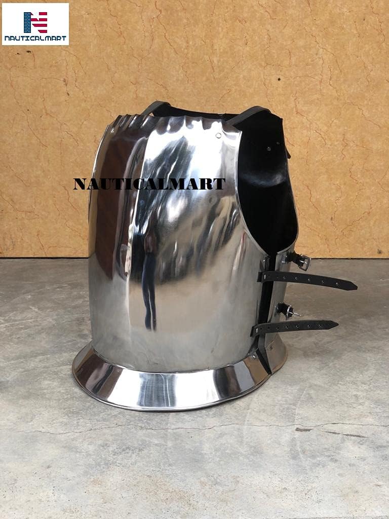 Nautical-Mart Medieval Armor Breastplate Halloween Costume One Size - Silver