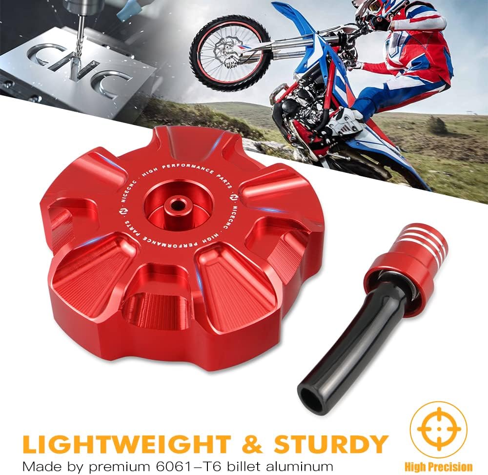 NICECNC Red Fuel Tank Cap Compatible with Beta 250/300X-TRAINER 390/430/480 RR4T 2015-2024 250RR/300RR/350RR4T 2013-2014 Fuel Cap Replacement See Fitment