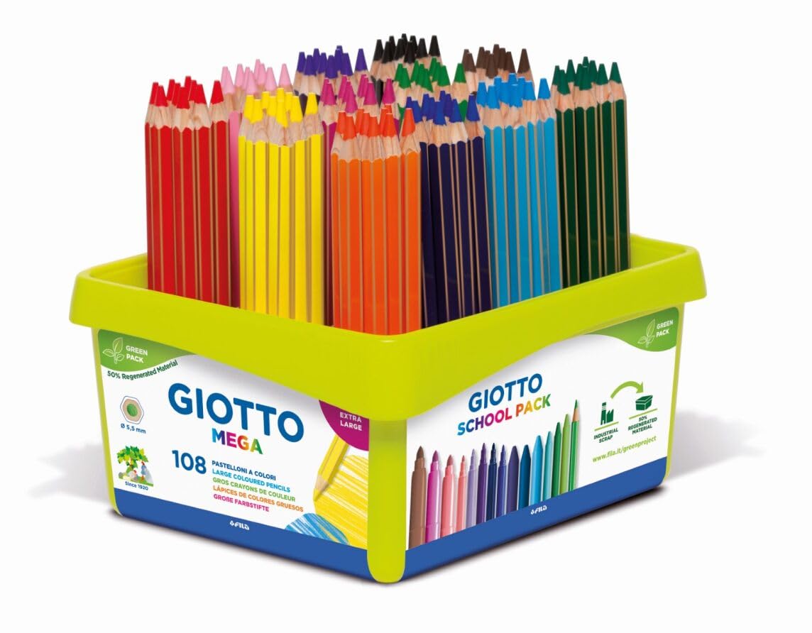 Giotto Lápices de Colores Mega Schoolpack 108 Uds
