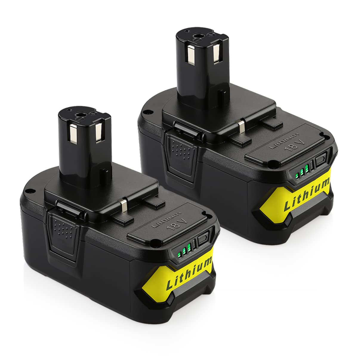AYTXTG 2Pack 5.0Ah Replacement P108 Lithium Ryobi 18V Battery + P119 Ryobi Charger Li-ion & Ni-cad f