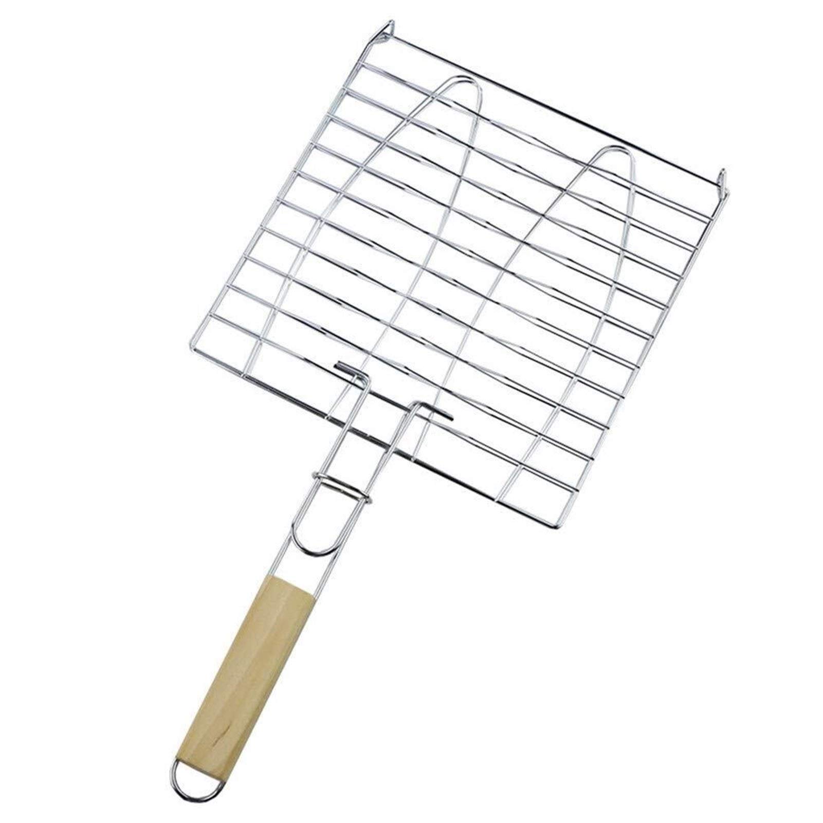 RWRAPS Grill-Grillkorb, gegrillter Fisch-Clip, Grill-Fisch-Clip, Netz-Clip, Edelstahl, Geräte, Werkzeug, Schiene, Zubehör