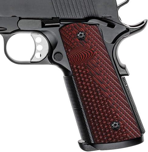 Cool Hand 1911 G10 Grips tornillos negros incluidos la mayoría de tamaño completo Government Commander 1911 Pistola Magwell Cut Ambi Safety Cut Mag