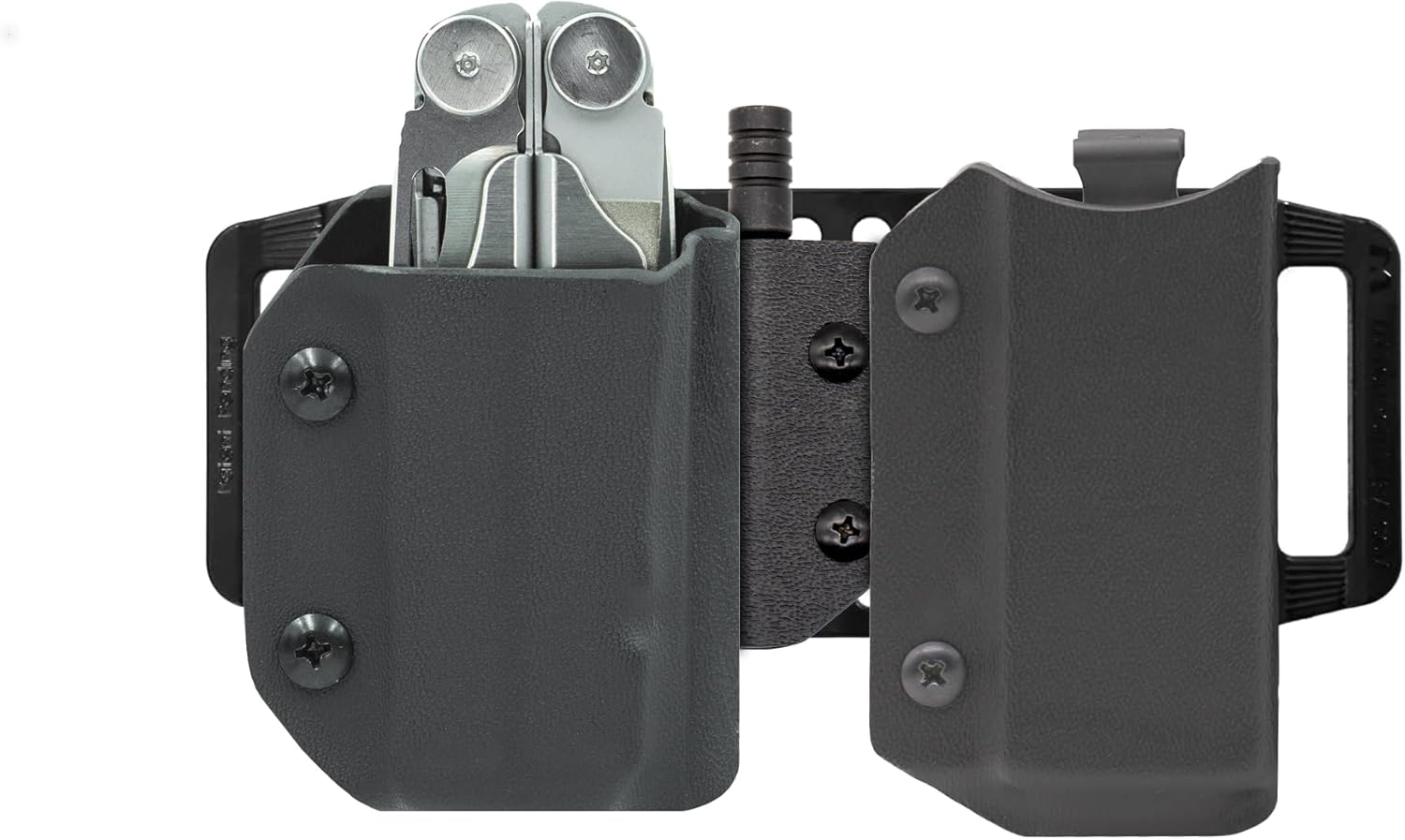 Clip & Carry Kydex Multitool Sheath & Modular Belt Mount Rig Compatible with LEATHERMAN Wave & Wave + Plus with Bit Kit & Bit Extender Holders