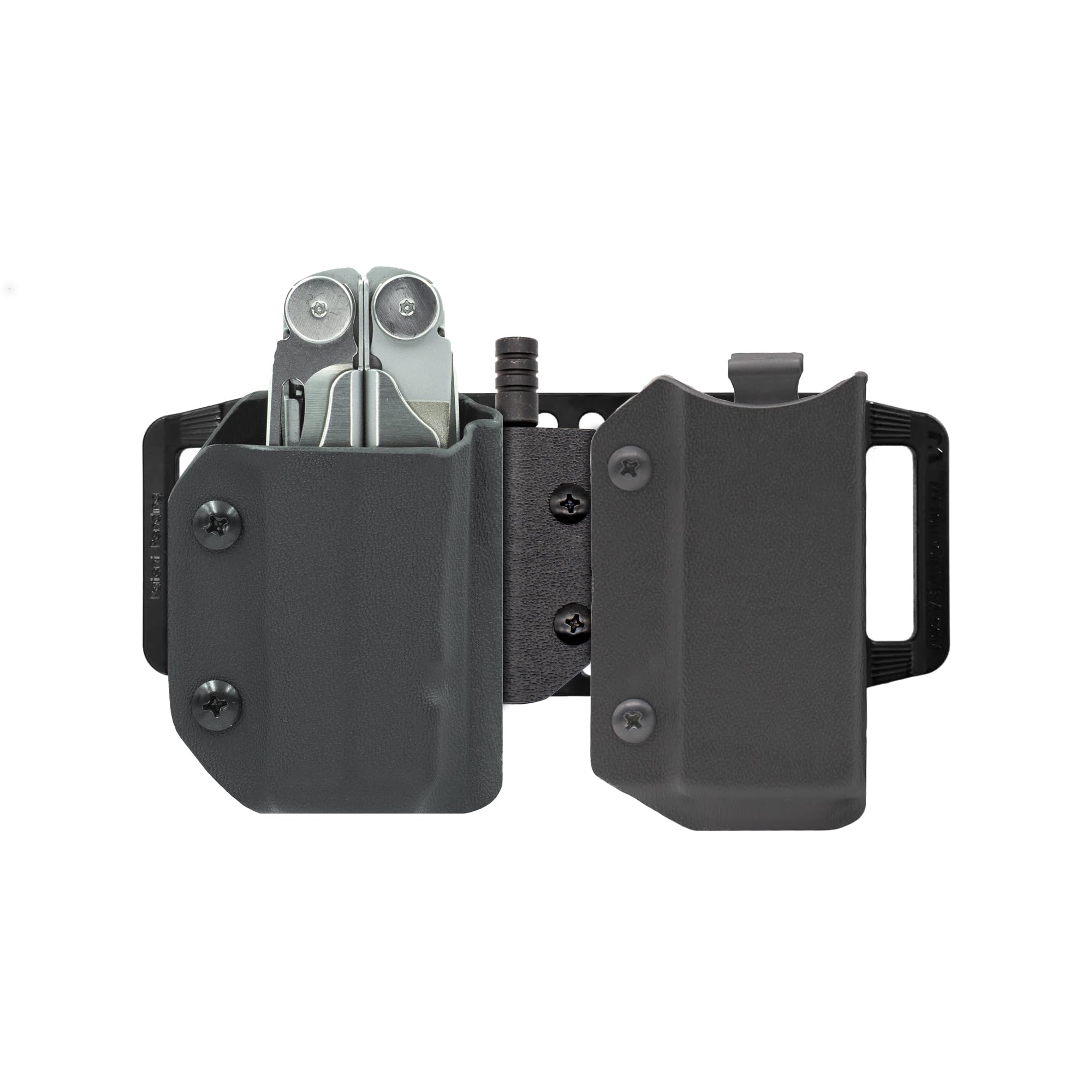 Clip & Carry Kydex Multitool Sheath & Modular Belt Mount Rig Compatible with LEATHERMAN Wave & Wave + Plus with Bit Kit & Bit Extender Holders