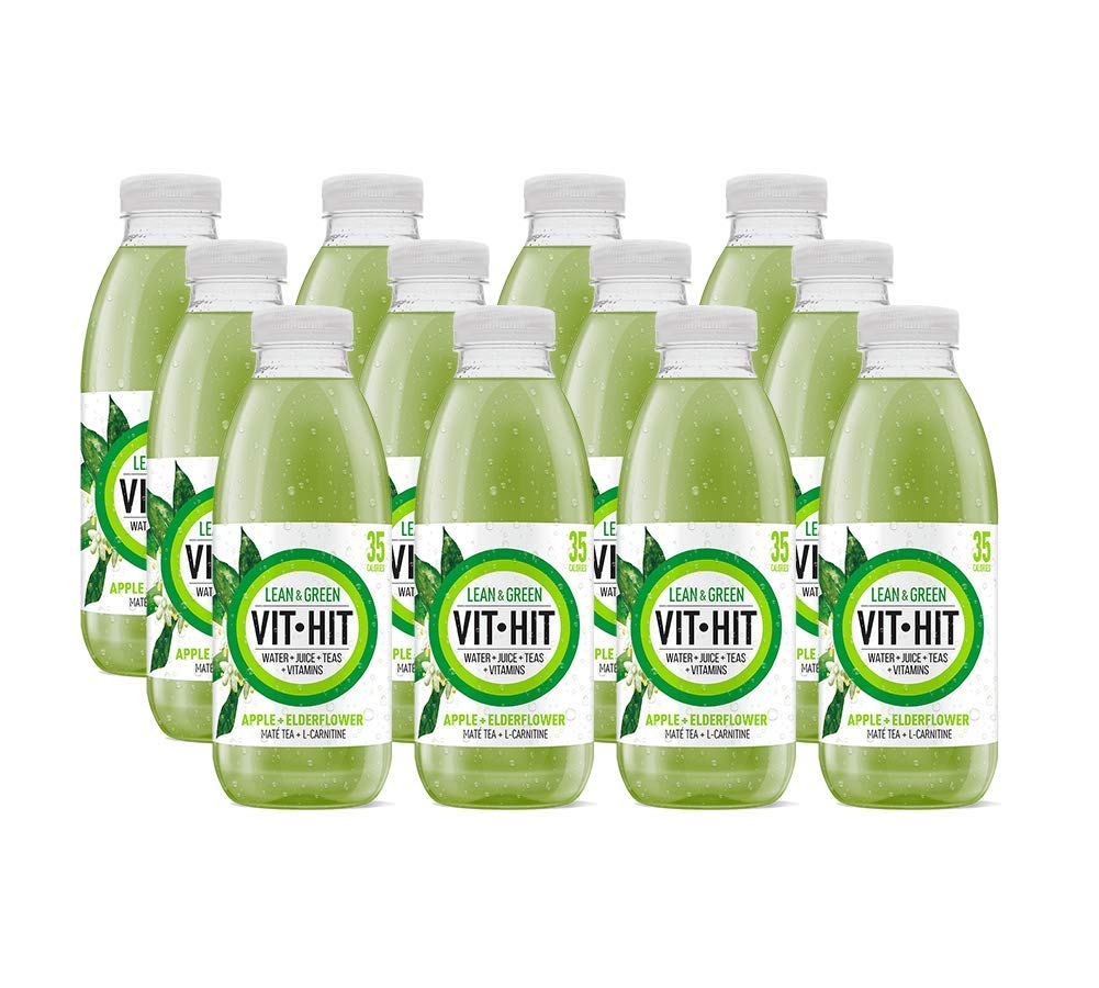 VIT HIT Lean & Green Apple + Elderflower, Mate Tea Vitamin Drink