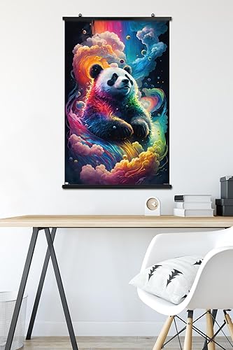 Miniatura 52 de Trends International Wumples - Póster de pared de panda neón cósmico, 22.37 x 34.00 pulgadas, versión premium sin marco