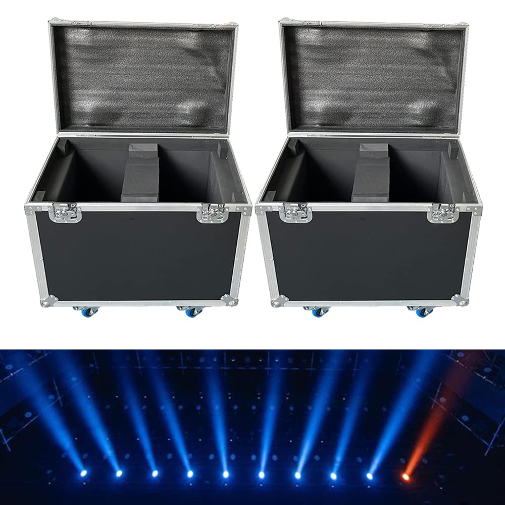 2Units /Lots 2in1 Flycase for Beam 7R 230W Moving Head Stage Light Roadcase Airbox Flightcase for Wedding DJ Bar Disco Party Christmas