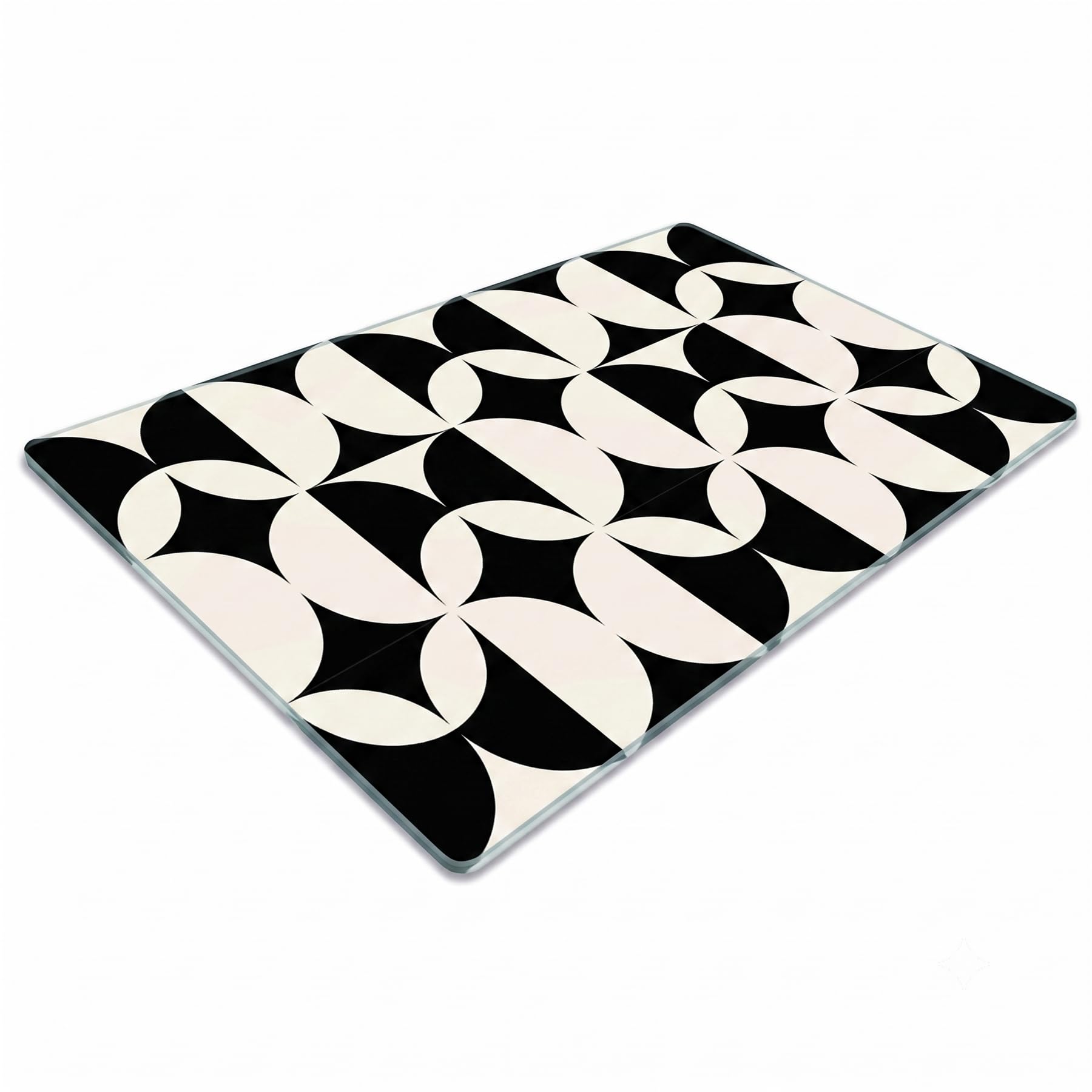 Chopping Board-Catering Cutting Set-Kitchen Board-Glass Worktop Savers-Sink Chopping Board-Large-Worktop Protectors Heat Resistant-Marble Effect Grey (Design 17, 30 x 20 cm (Pack of 1))