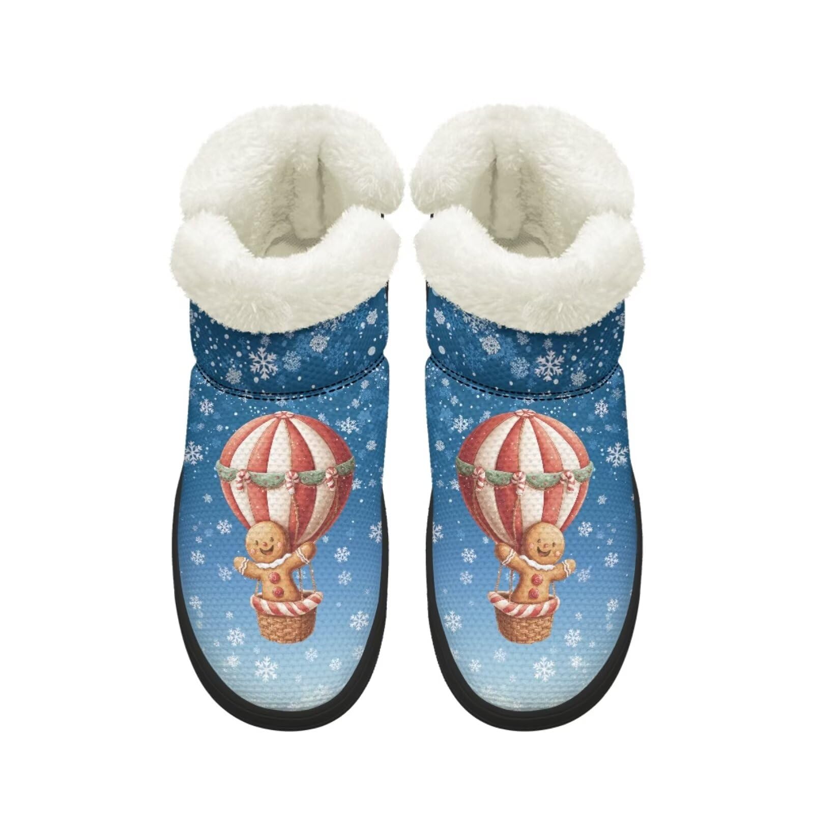 Winter Fuzzy Snow Boots for Women Men Lightweight Hiking Booties Barefoot Shoes for Outdoor Travel