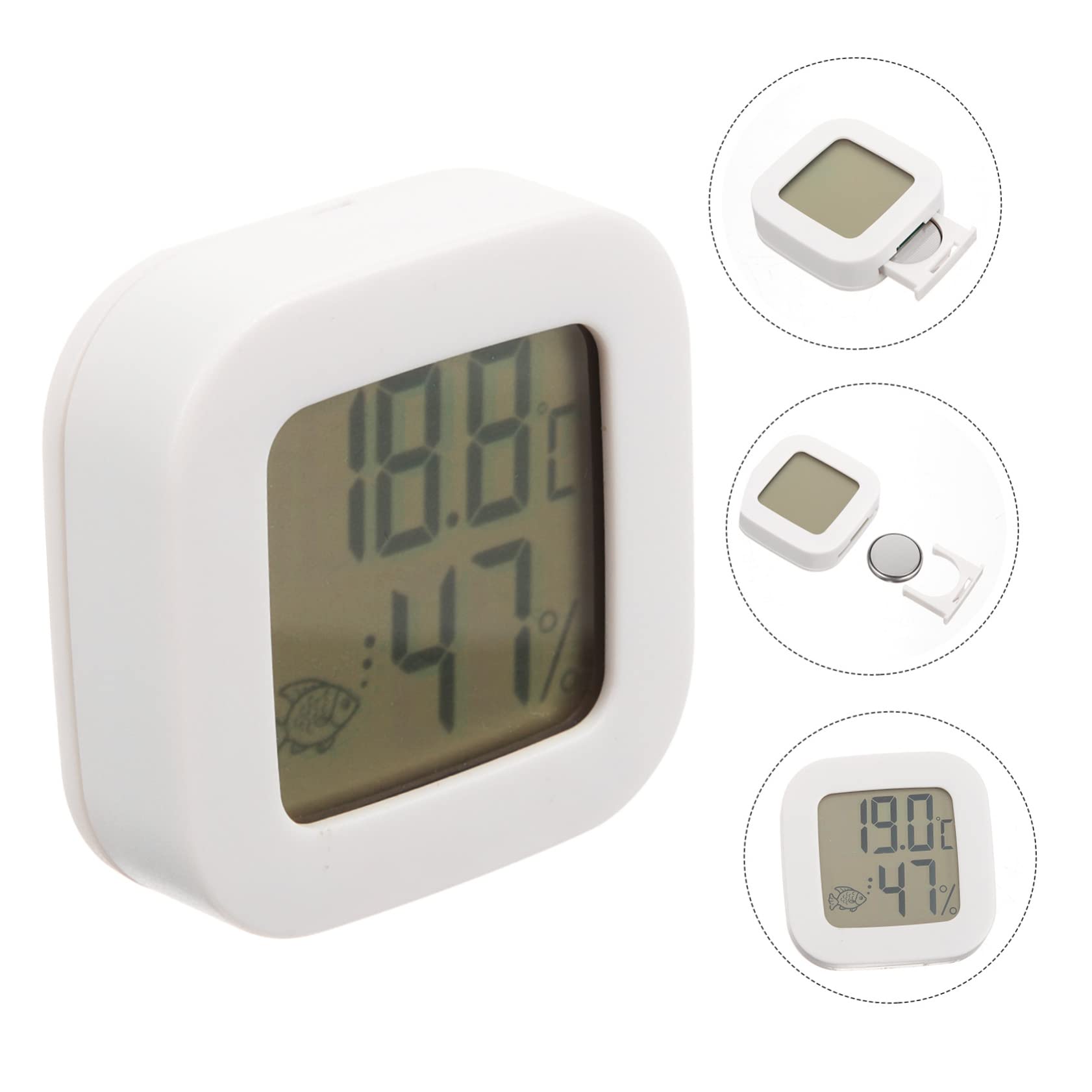 BESPORTBLE 4pièces Thermomètre Numérique pour Aquarium Capteur De Température Affichage LCD Mesure Précise pour Réservoirs Eau Douce Et Salée Mise à Jour Toutes Les Secondes