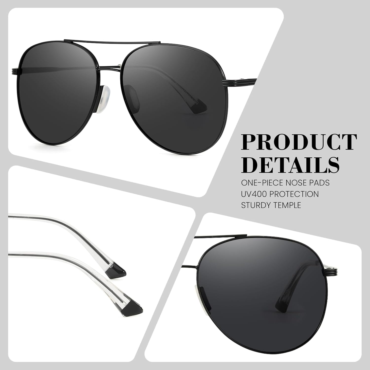 SODQW Tangle Free Aviator Sunglasses for Women Polarized Sun Glasses With UV Protection 2026 Fasion Trendy Shades - Image 3